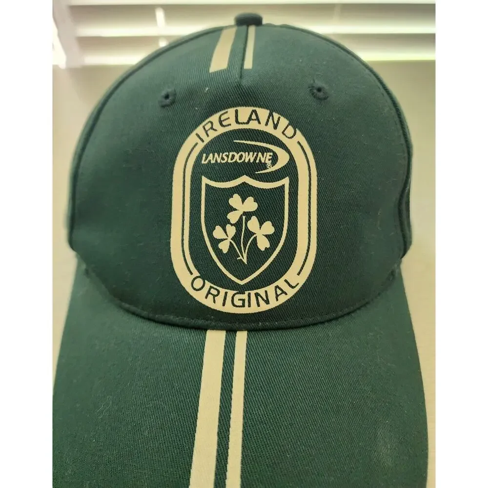 Lansdowne Ireland Original Green Baseball Cap Shamrock Crest Adjustable Hat